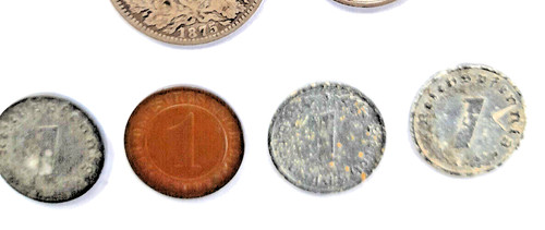 4x1 pfennig münzen deutsches - 4x1,