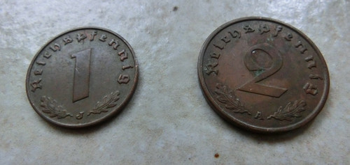 Je1x reichspfennig 2 - j, +