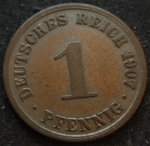 Deutsches reich pfennig 1907 - deutsches,