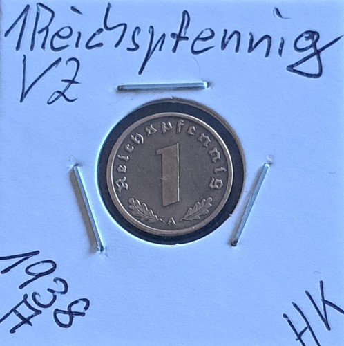 Reichspfennig 1938 mit hk - a,