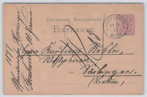 Reich pfennig beleg mit k1 - reich,