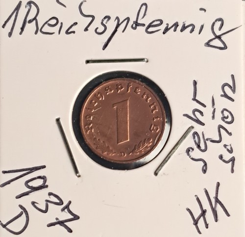 Reichspfennig 1937 mit - mit, hk