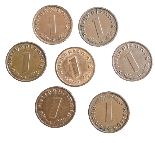 Reichspfennig 1938 mit - hk,