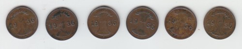 Münzen 1 reichspfennig - 1,