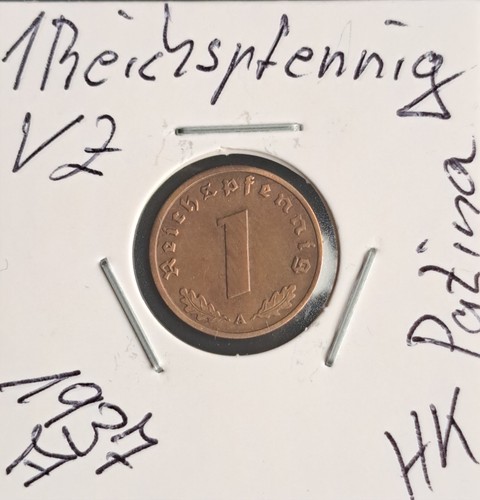 Reichspfennig 1937 mit hk - 1,