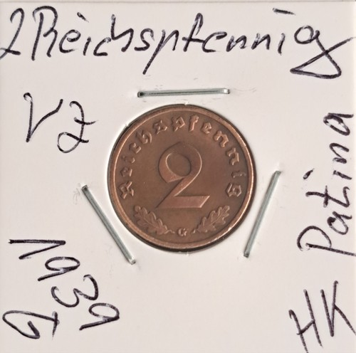Reichspfennig 1939 mit hk - mit,