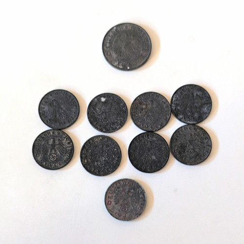 10x reichspfennig münzen - 1,